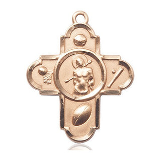 14kt Gold Filled 5-Way St Sebastian Medal