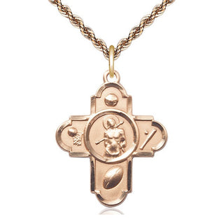 14kt Gold Filled 5-Way St Sebastian Medal Catholic Jewelry