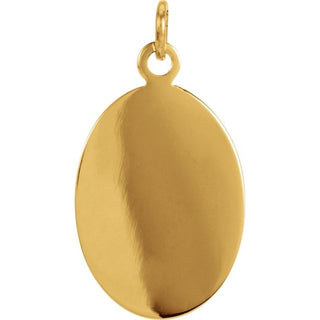 14K Yellow 15x11 mm Oval St. Christopher Medal