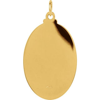 14K Yellow 29x20 mm Oval St. Christopher Medal