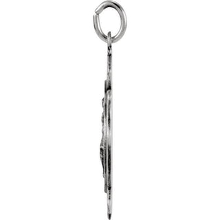 Sterling Silver 25 mm St. Florian Medal Pendant