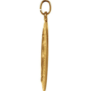 14K Yellow 23x16 mm Oval Miraculous Medal