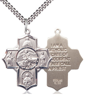 Sterling Silver 5-Way Special Needs Medal Catholic Jewelry