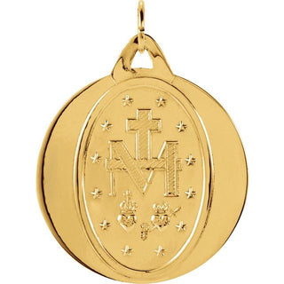 14K Yellow 25 mm Miraculous Medal