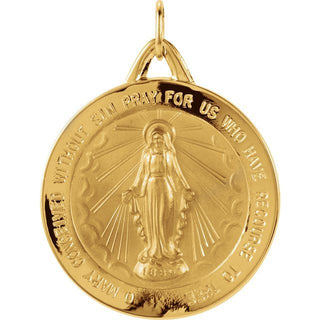 14K Yellow 25 mm Miraculous Medal