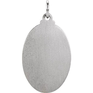 Sterling Silver 25x18 mm Oval St. Jude Thaddeus Medal  
