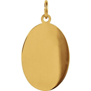 14K Yellow 19x14 mm Oval St. Christopher Medal