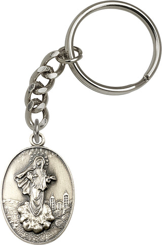 Silver Oxide Medjugorje Keychain