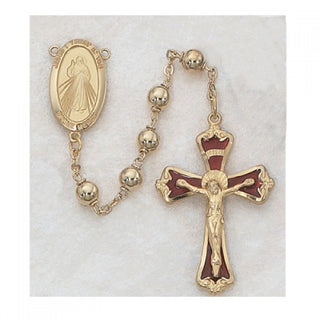 Gold-plated 6MM Divine Mercy Rosary