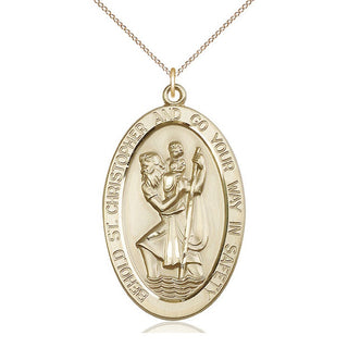 14kt Gold Filled Saint Christopher Medal Catholic Jewelry