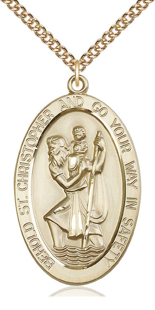 14kt Gold Saint Christopher Medal