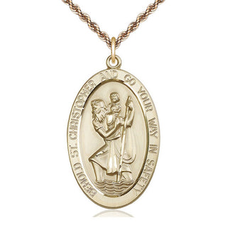 14kt Gold Saint Christopher Medal