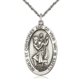 Sterling Silver Saint Christopher Medal Catholic Jewelry