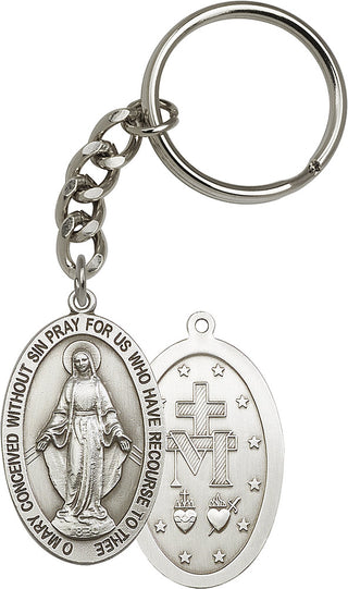 Silver Oxide Miraculous Keychain