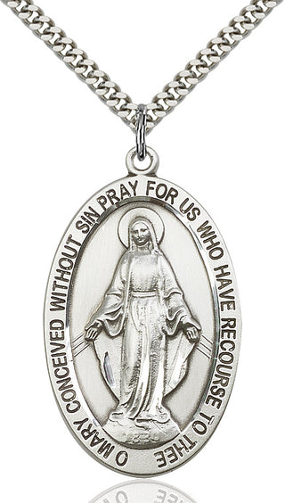 Sterling Silver Miraculous Medal Catholic Jewelry