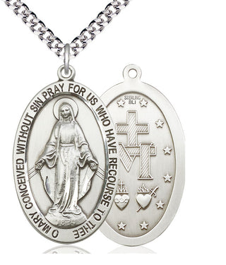 Sterling Silver Miraculous Medal Catholic Jewelry