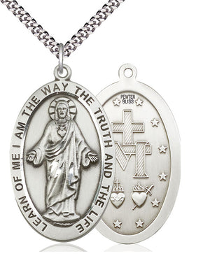 Pewter Scapular Medal Catholic Jewelry