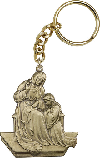 Gold Oxide Saint Ann Keychain