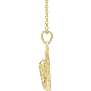 14K Yellow Ganesha 16-18" Necklace
