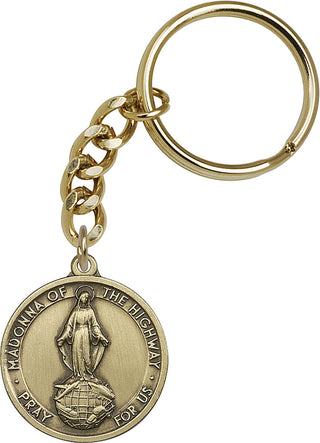 Gold Oxide Our Lady of the Highway Keychain