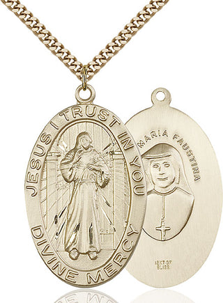 Gold-Filled Divine Mercy Pendant