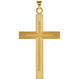 14K Yellow Cross Pendant