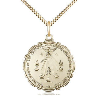 14kt Gold Filled Seven Gifts Medal Catholic Jewelry