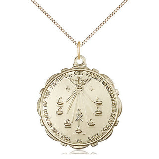 14kt Gold Filled Seven Gifts Medal Catholic Jewelry