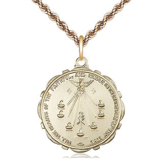 14kt Gold Filled Seven Gifts Medal Catholic Jewelry