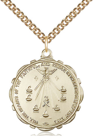 14kt Gold Seven Gifts Medal