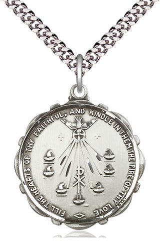 Sterling Silver Seven Gifts Medal Catholic Jewelry