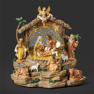 7.75-Inch Musical Nativity Dome 100Mm - Swirl - Usb Cord Included
