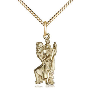 14kt Gold Filled Saint Christopher Medal Catholic Jewelry
