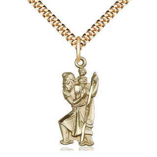 14kt Gold Filled Saint Christopher Medal Catholic Jewelry