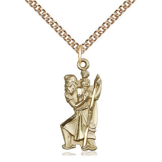 14kt Gold Filled Saint Christopher Medal Catholic Jewelry