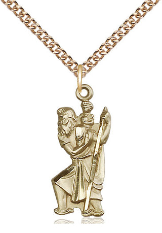 14kt Gold Saint Christopher Medal