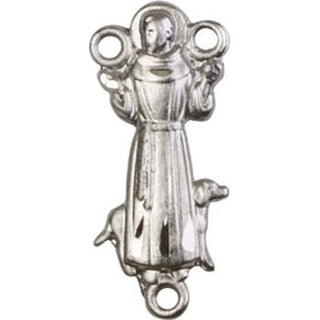 Silver Plate Saint Francis Rosary Center Rosary Center