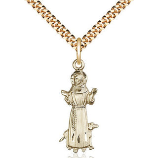14kt Gold Filled Saint Francis Medal Catholic Jewelry