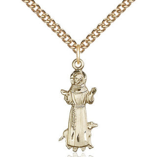 14kt Gold Filled Saint Francis Medal Catholic Jewelry