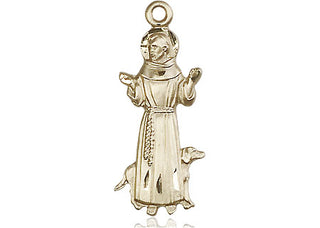 14kt Gold Saint Francis Medal