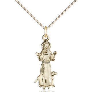14kt Gold Saint Francis Medal