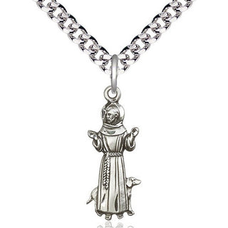 Sterling Silver Saint Francis Medal Catholic Jewelry