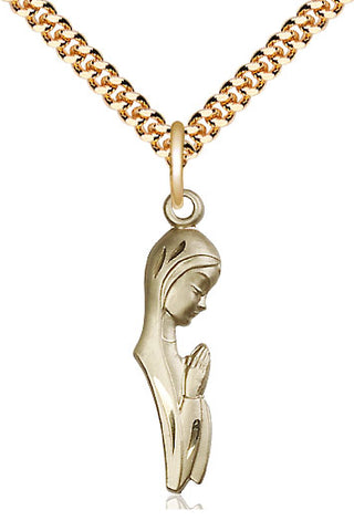 14kt Gold Filled Madonna Medal Catholic Jewelry