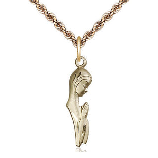 14kt Gold Filled Madonna Medal Catholic Jewelry