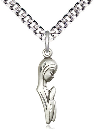 Sterling Silver Madonna Medal Catholic Jewelry