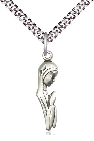Sterling Silver Madonna Medal Catholic Jewelry