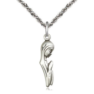Sterling Silver Madonna Medal Catholic Jewelry