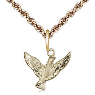 14kt Gold Filled Holy Spirit Medal Religious and Catholic Jewelry