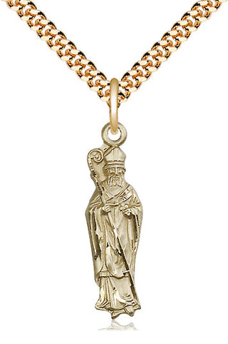 14kt Gold Filled Saint Patrick Medal Catholic Jewelry