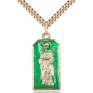 14kt Gold Filled Saint Patrick Medal Catholic Jewelry